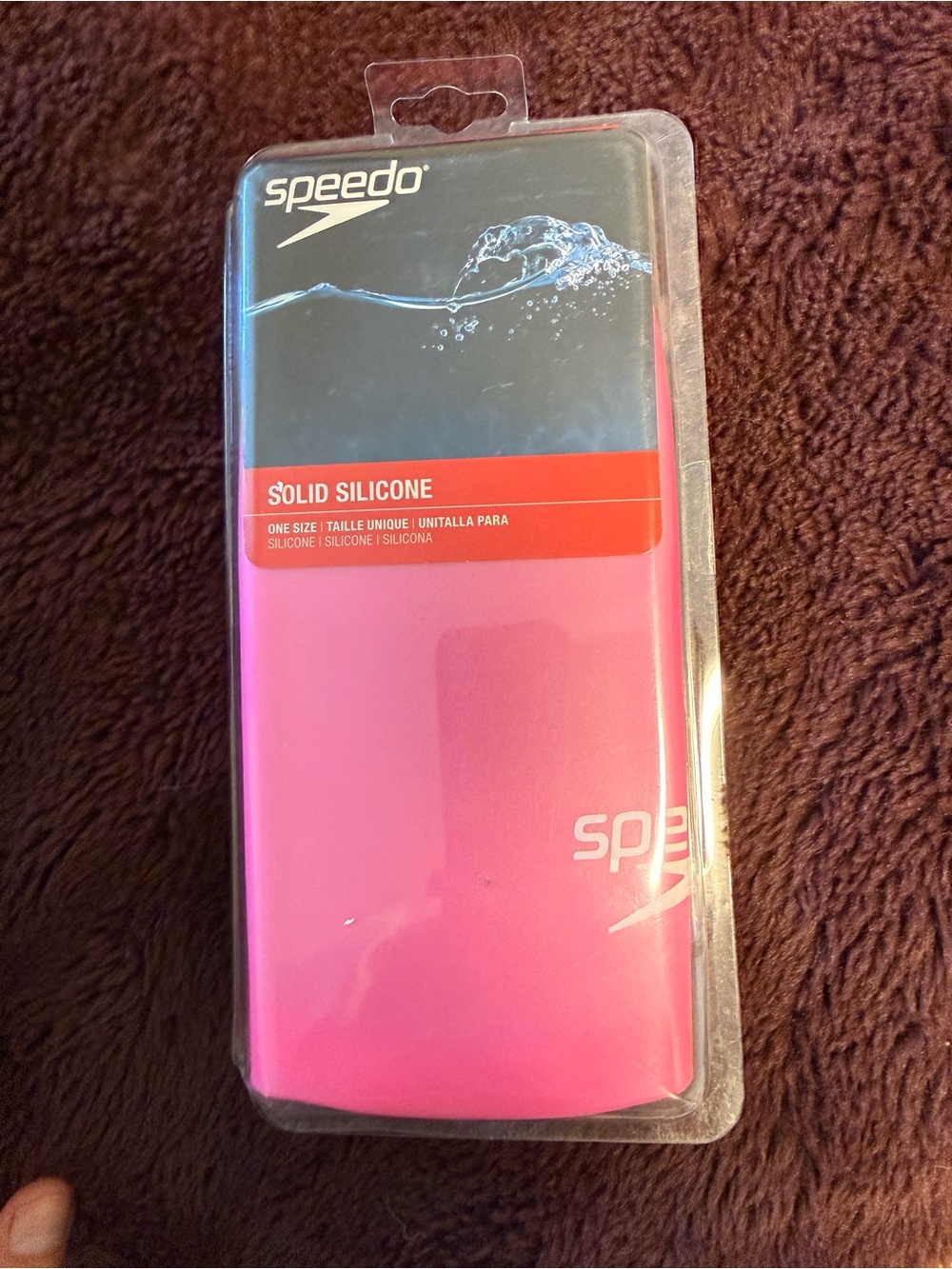 Speedo Solid Silicone Pink Swim Cap